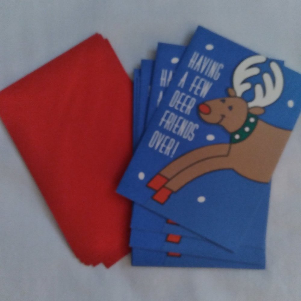 Vintage Christmas Invitation and Envelopes